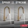 DELTA Trinsic VoiceIQ Single-Handle Pull-Down Kitchen Faucet with Touch2O Technology — Champagne Bronze