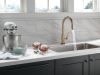 DELTA Trinsic VoiceIQ Single-Handle Pull-Down Kitchen Faucet with Touch2O Technology — Champagne Bronze