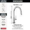 DELTA Trinsic VoiceIQ Single-Handle Pull-Down Kitchen Faucet with Touch2O Technology — Chrome