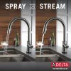 DELTA Trinsic VoiceIQ Single-Handle Pull-Down Kitchen Faucet with Touch2O Technology Technology — Black Stainless