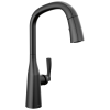 DELTA Stryke Single Handle Pull-Down Kitchen Faucet — Matte Black