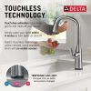 DELTA Stryke VoiceIQ Single Handle Pull-Down Faucet with Touch2O Technology — Lumicoat® Arctic Stainless