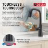 DELTA Stryke VoiceIQ Single Handle Pull-Down Faucet with Touch2O Technology — Matte Black