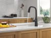 DELTA Stryke VoiceIQ Single Handle Pull-Down Faucet with Touch2O Technology — Matte Black