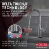 DELTA Stryke Touch2O  Pull-Down Kitchen w/ Voice — Lumicoat® Arctic Stainless