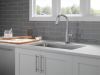 DELTA Stryke Touch2O  Pull-Down Kitchen w/ Voice — Lumicoat® Arctic Stainless
