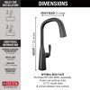 DELTA Stryke Touch2O  Pull-Down Kitchen w/ Voice — Matte Black