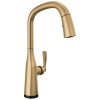 DELTA Stryke Touch2O  Pull-Down Kitchen w/ Voice — Lumicoat® Champagne Bronze