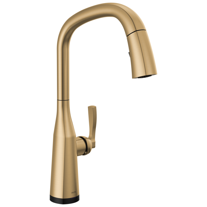 DELTA Stryke Touch2O  Pull-Down Kitchen w/ Voice — Lumicoat® Champagne Bronze