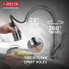 DELTA Leland Single Handle Pull-Down Kitchen Faucet with ShieldSpray Technology — Arctic Stainless