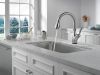 DELTA Leland Single Handle Pull-Down Kitchen Faucet with Touch2O and ShieldSpray Technologies — Arctic Stainless