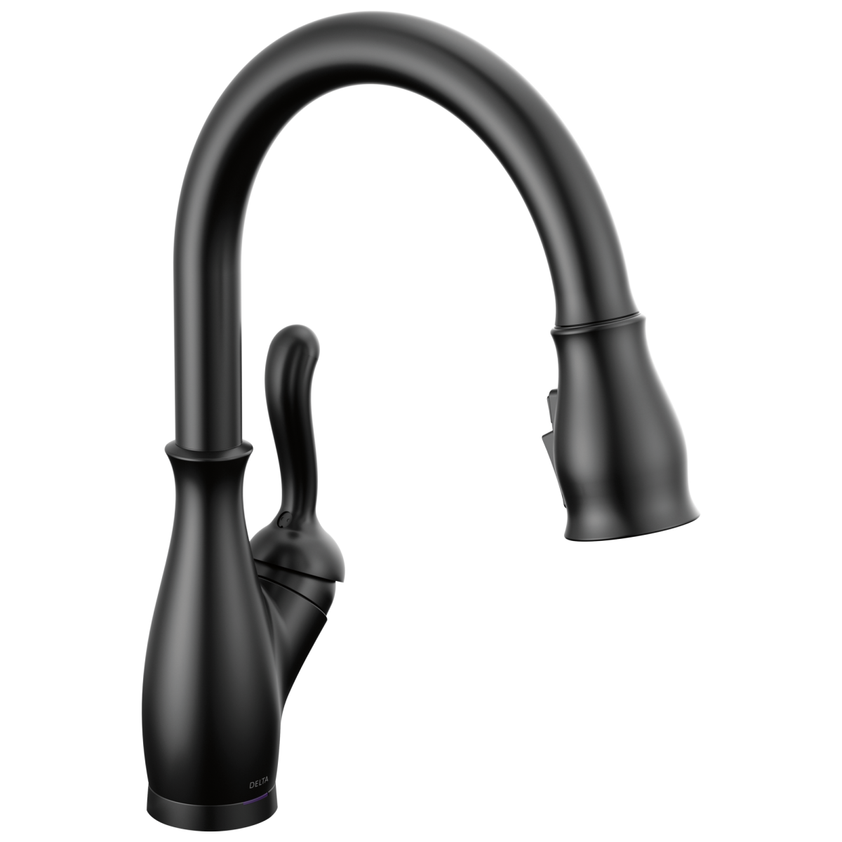 DELTA Leland Single Handle Pull-Down Kitchen Faucet With Touch2O Technology And ShieldSpray Technologies — Matte Black