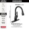 DELTA Leland Single Handle Pull-Down Kitchen Faucet With Touch2O Technology And ShieldSpray Technologies — Matte Black