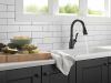 DELTA Leland Single Handle Pull-Down Kitchen Faucet With Touch2O Technology And ShieldSpray Technologies — Matte Black