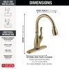 DELTA Leland Single Handle Pull-Down Kitchen Faucet with Touch2O Technology Technology — Champagne Bronze