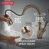 DELTA Leland Single Handle Pull-Down Kitchen Faucet with Touch2O Technology Technology — Champagne Bronze