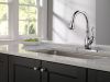 DELTA Leland Single Handle Pull-Down Kitchen Faucet with Touch2O and ShieldSpray Technologies — Chrome