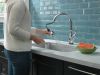 DELTA Leland Single Handle Pull-Down Kitchen Faucet with Touch2O and ShieldSpray Technologies — Chrome
