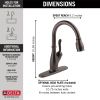 DELTA Leland Single Handle Pull-Down Kitchen Faucet with Touch2O and ShieldSpray Technologies — Venetian Bronze
