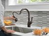 DELTA Leland Single Handle Pull-Down Kitchen Faucet with Touch2O and ShieldSpray Technologies — Venetian Bronze