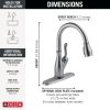 DELTA Leland Touch2O Technology Kitchen Faucet with Touchless Technology — Arctic Stainless