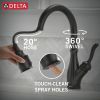 DELTA Leland Touch2O Technology Kitchen Faucet with Touchless Technology — Matte Black