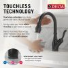 DELTA Leland Touch2O Technology Kitchen Faucet with Touchless Technology — Matte Black