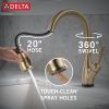 DELTA Leland Touch2O Technology Kitchen Faucet with Touchless Technology — Champagne Bronze