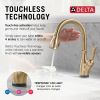 DELTA Leland Touch2O Technology Kitchen Faucet with Touchless Technology — Champagne Bronze
