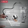 DELTA Leland Touch2O Technology Kitchen Faucet with Touchless Technology — Chrome