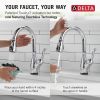 DELTA Leland Touch2O Technology Kitchen Faucet with Touchless Technology — Chrome