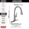 DELTA Coranto Single Handle Pull-Down Kitchen Faucet — Arctic Stainless