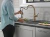 DELTA Coranto Single Handle Pull-Down Kitchen Faucet — Champagne Bronze