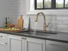 DELTA Coranto Single Handle Pull-Down Kitchen Faucet — Champagne Bronze