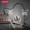 DELTA Coranto Single Handle Pull-Down Kitchen Faucet with Touch2O Technology — Arctic Stainless
