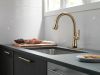 DELTA Coranto Single Handle Pull-Down Kitchen Faucet with Touch2O Technology Technology — Champagne Bronze