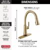 DELTA Coranto Single Handle Pull-Down Kitchen Faucet with Touch2O Technology Technology — Champagne Bronze