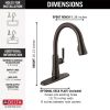 DELTA Coranto Single Handle Pull-Down Kitchen Faucet with Touch2O Technology — Venetian Bronze