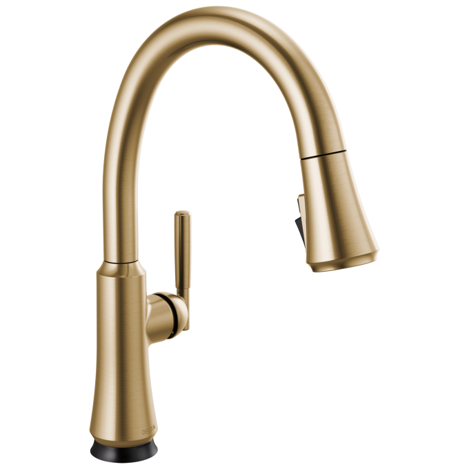 DELTA Coranto Touch2O Technology Kitchen Faucet with Touchless Technology — Champagne Bronze