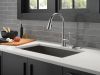 DELTA Emmeline Single Handle Pull-Down Kitchen Faucet — Lumicoat® Arctic Stainless