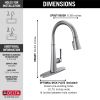 DELTA Emmeline Single Handle Pull-Down Kitchen Faucet — Lumicoat® Arctic Stainless