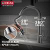 DELTA Emmeline Single Handle Pull-Down Kitchen Faucet — Lumicoat® Arctic Stainless