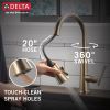 DELTA Emmeline Single Handle Pull-Down Kitchen Faucet — Lumicoat® Champagne Bronze