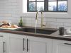 DELTA Emmeline Single Handle Pull-Down Kitchen Faucet — Lumicoat® Champagne Bronze
