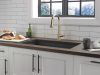 DELTA Emmeline Single Handle Pull-Down Kitchen Faucet — Lumicoat® Champagne Bronze