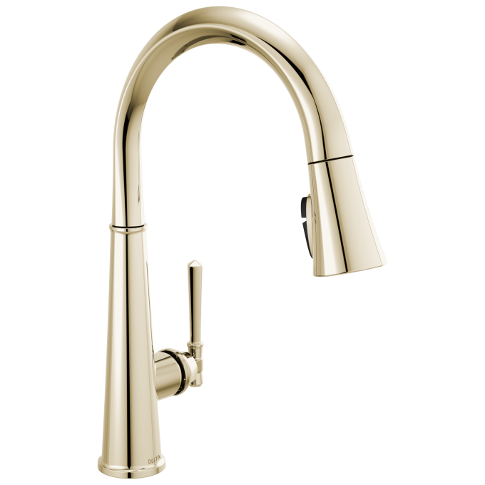 DELTA Emmeline Single Handle Pull-Down Kitchen Faucet — Lumicoat® Polished Nickel