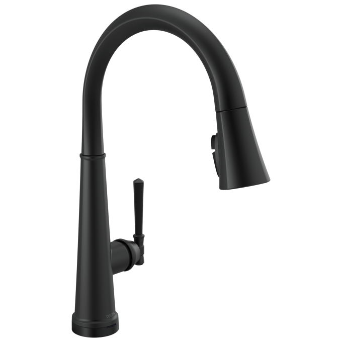 DELTA Emmeline Touch2O Technology Kitchen Faucet with Touchless Technology — Matte Black
