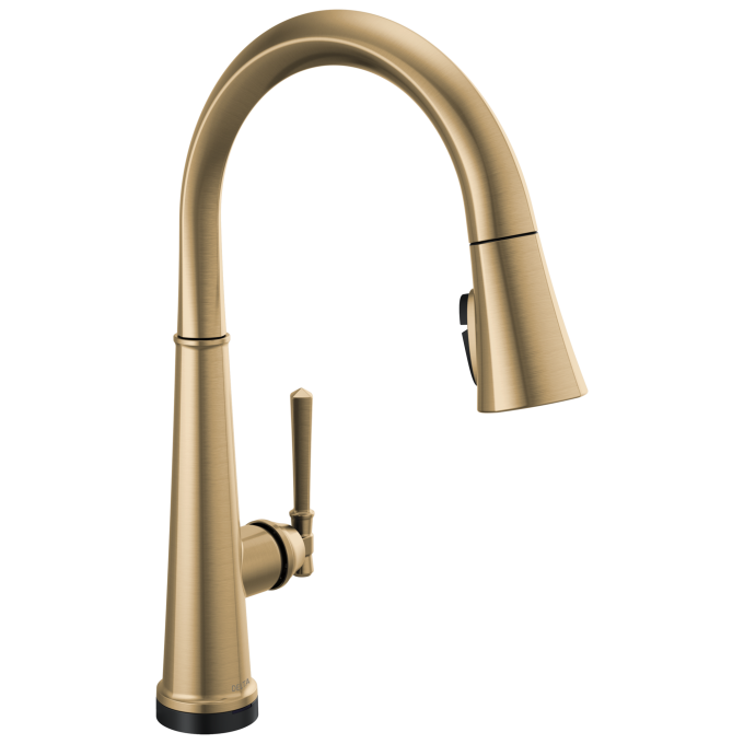 DELTA Emmeline Touch2O Technology Kitchen Faucet with Touchless Technology — Lumicoat® Champagne Bronze