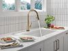 DELTA Emmeline Touch2O Technology Kitchen Faucet with Touchless Technology — Lumicoat® Champagne Bronze