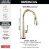 DELTA Emmeline Touch2O Technology Kitchen Faucet with Touchless Technology — Lumicoat® Polished Nickel